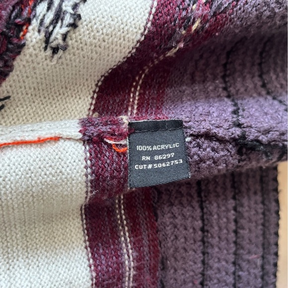 BCBG Women's Open Front Knit Cardigan Lagenlook Aztec Southwestern M - Picture 8 of 13